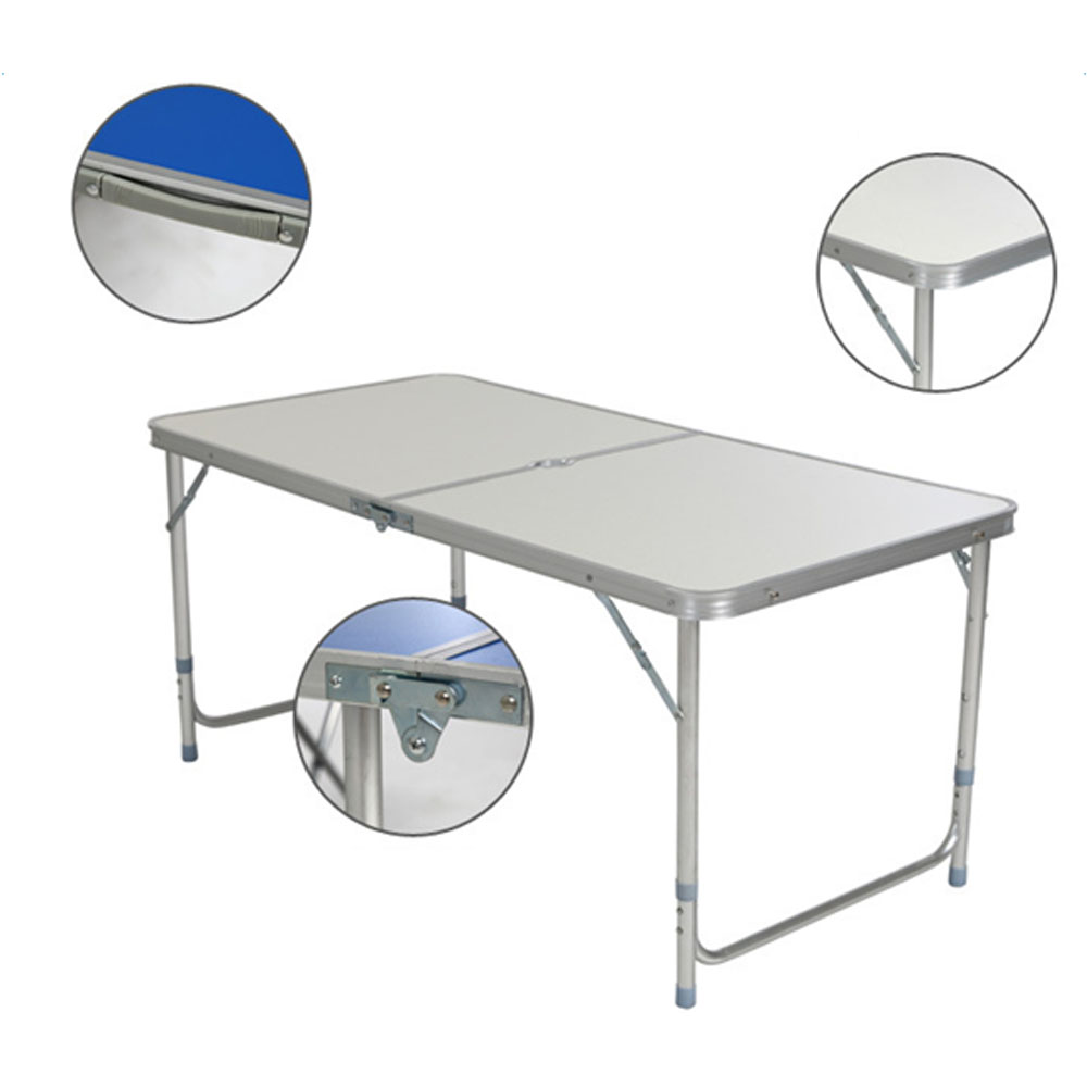 3'/ 4'/6' Ft Aluminum Camping Folding Table Portable Office Picnic BBQ
