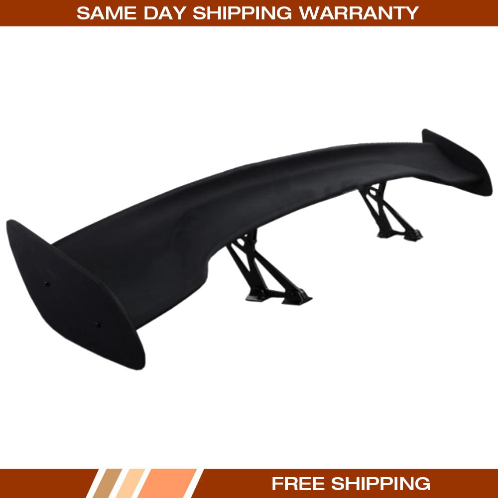 High Quality Universal ABS Rear Trunk Spoiler Matte Black Adjustable