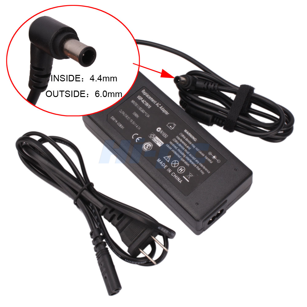 90w Power Supply Cord for Sony Vaio AC Adapter Battery Charger VGP